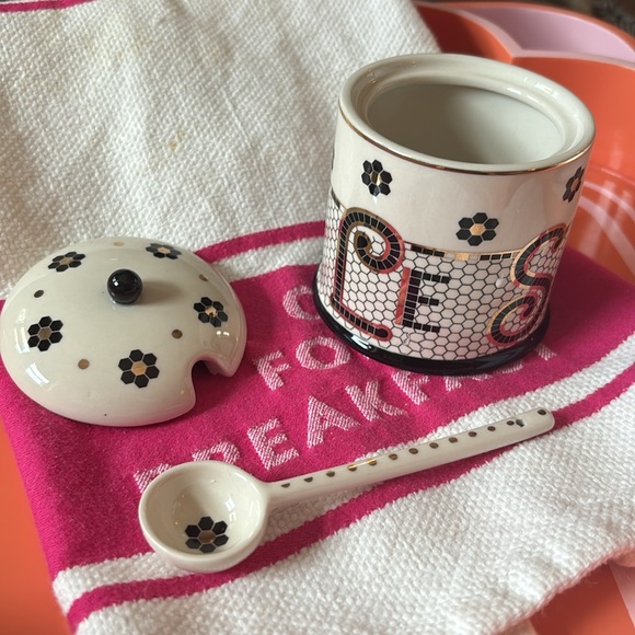 NWT Anthropologie bistro tile sugar pot. New in box, never used. - Picture 2 of 6